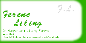 ferenc liling business card